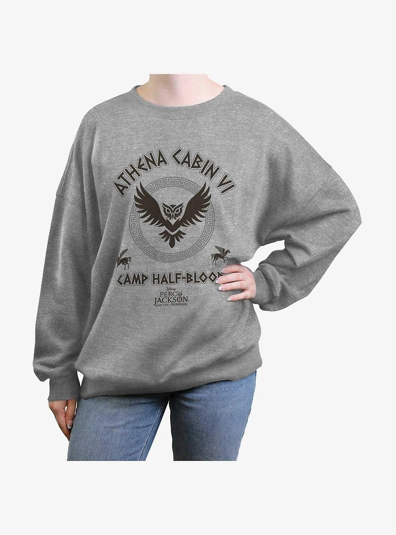 Disney Percy Jackson And The Olympians Athena Cabin Womens Oversized Sweatshirt
