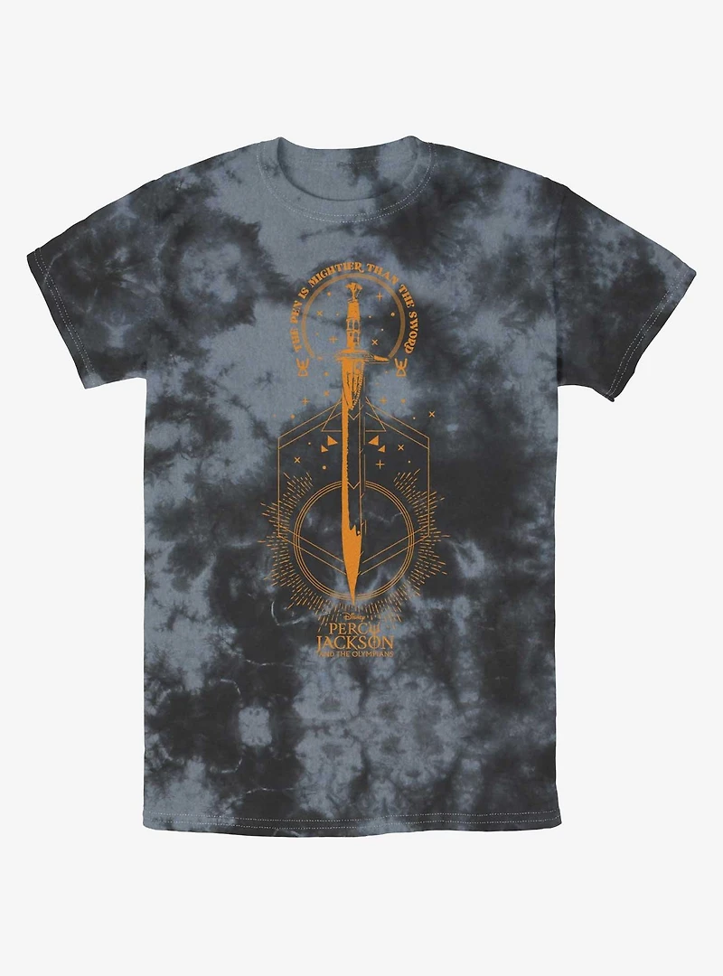 Disney Percy Jackson And The Olympians Pen Above Sword Tie-Dye T-Shirt