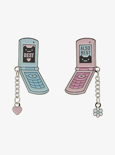 BFFs 4 Eva Cat Phones Bestie Enamel Pin Set