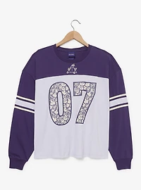 Harry Potter Deathly Hallows Women's Plus Long Sleeve Football T-Shirt — BoxLunch Exclusive
