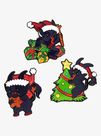 Chibi Krampus Enamel Pin 3-Pack