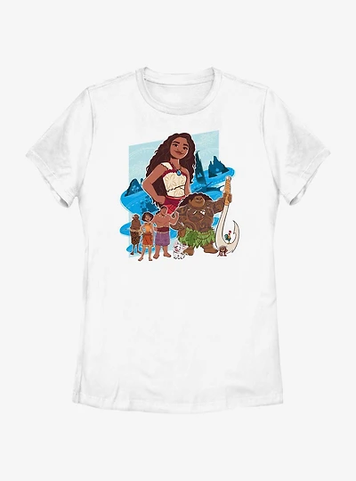 Disney Moana 2 Group Womens T-Shirt