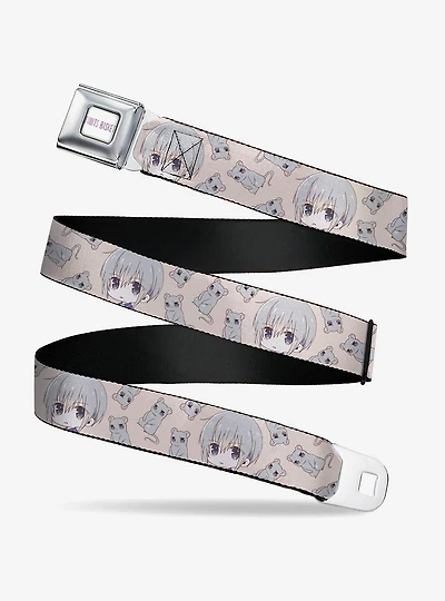 Fruits Basket Chibi Yuki Soma and Rat Scattered Youth Seatbelt Buckle Belt