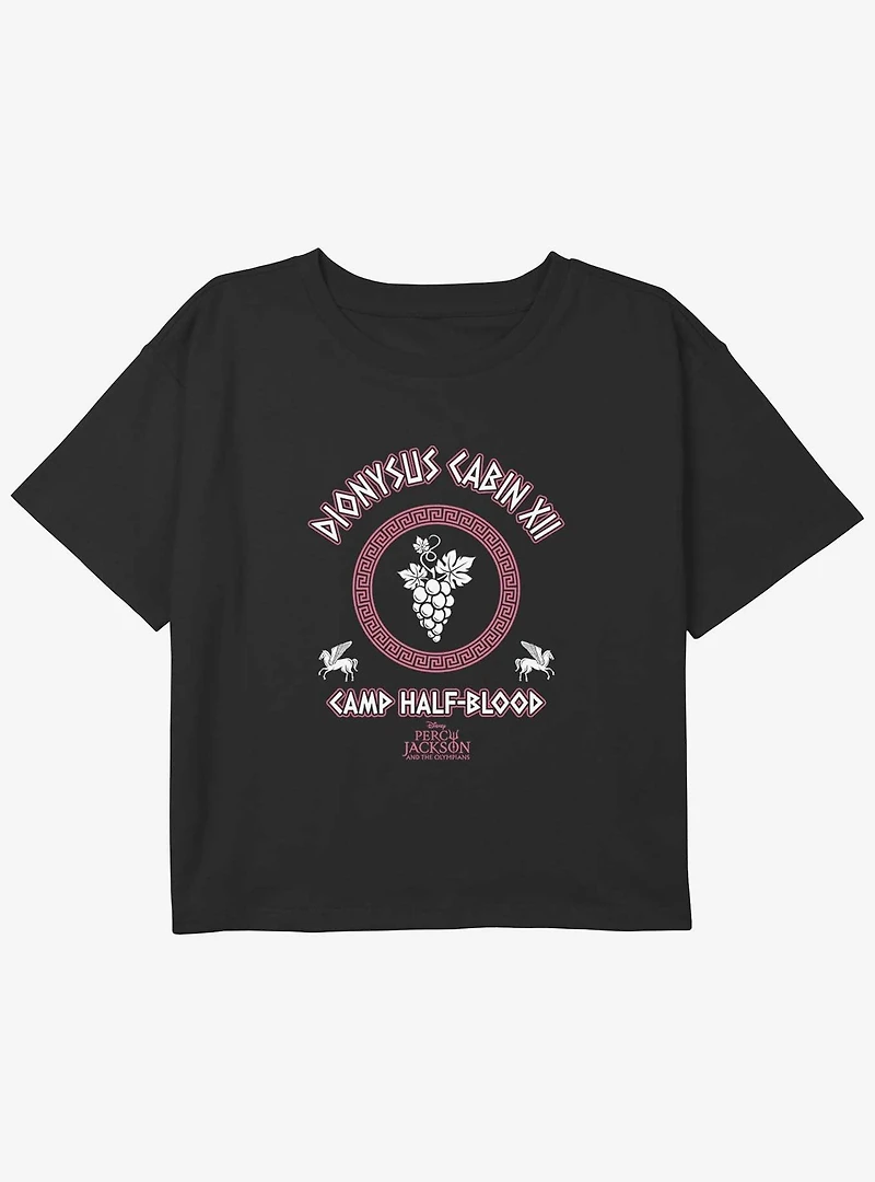 Disney Percy Jackson And The Olympians Dionysus Cabin Youth Girls Boxy Crop T-Shirt