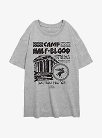 Disney Percy Jackson And The Olympians Camp Poster Womens Oversized T-Shirt