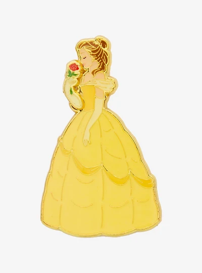 Loungefly Disney Beauty and the Beast Belle Moving Rose Enamel Pin