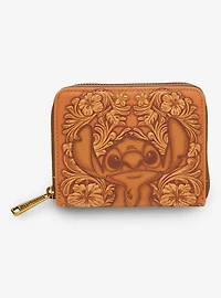 Loungefly Disney Lilo & Stitch Tonal Stitch Carving Small Zip Wallet - BoxLunch Exclusive