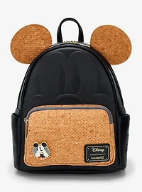 Loungefly Disney Mickey Mouse Cork Ears Pin Display Mini Backpack - BoxLunch Exclusive