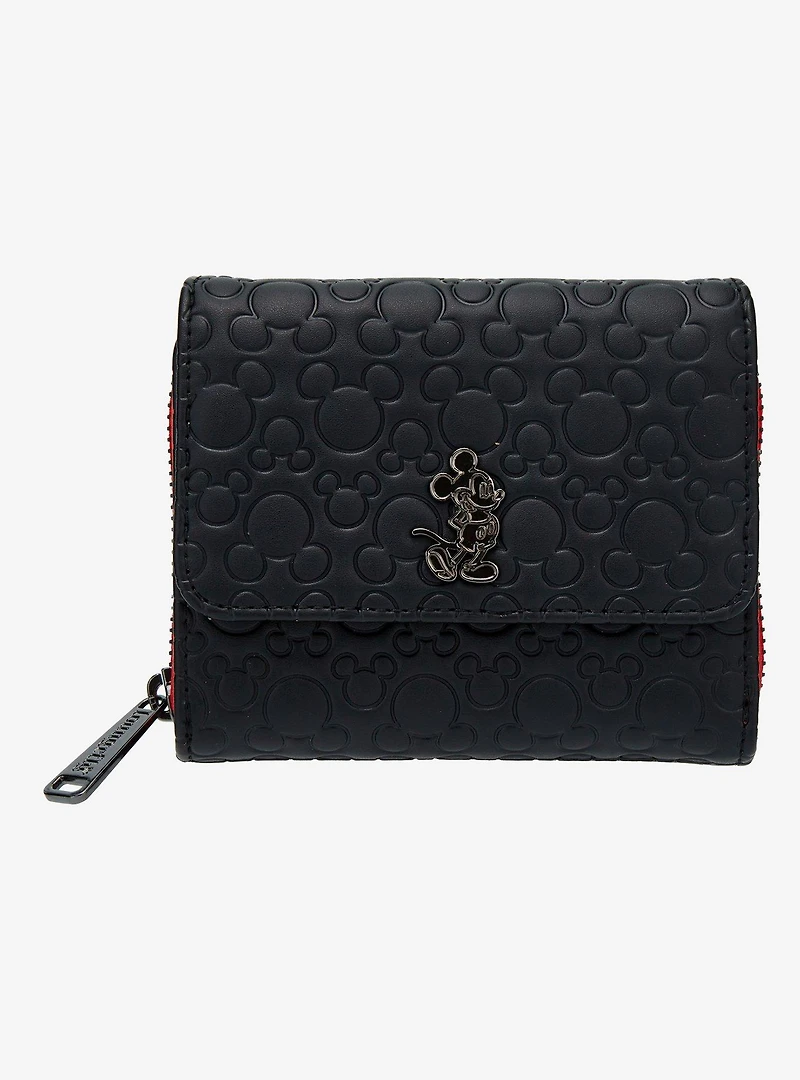 Loungefly Disney Mickey Mouse Debossed Silhouettes Zip Wallet — BoxLunch Exclusive