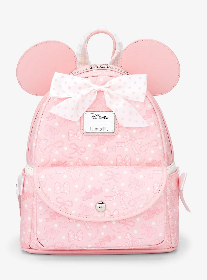 Loungefly Disney Minnie Mouse Debossed Bows Mini Backpack — BoxLunch Exclusive