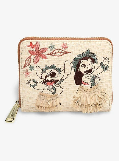 Loungefly Disney Lilo & Stitch Hula Floral Small Zip Wallet  - BoxLunch Exclusive