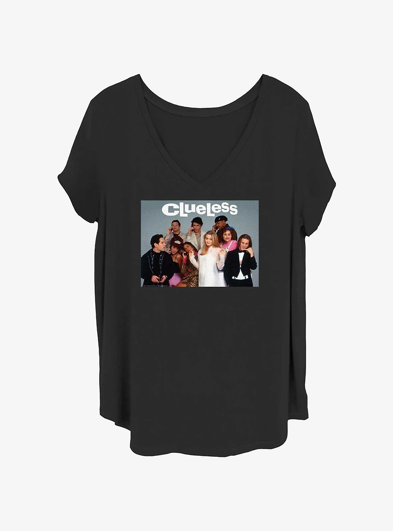 Clueless Cast Group Womens T-Shirt Plus