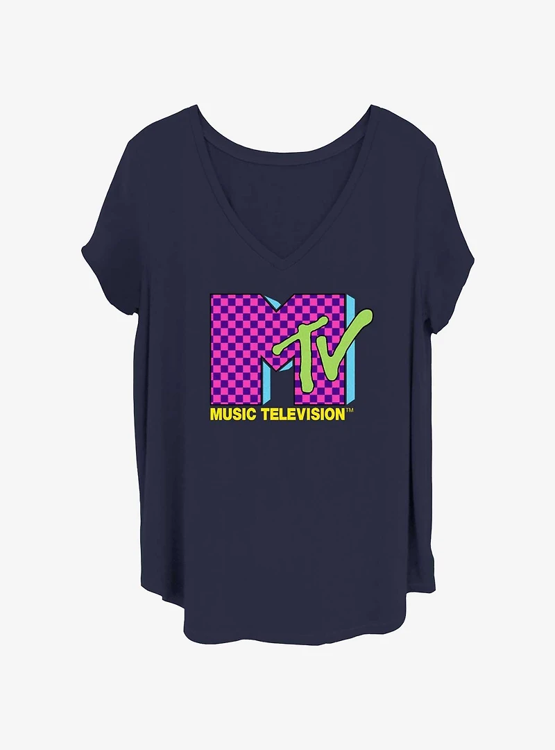 MTV Retro Logo Womens T-Shirt Plus
