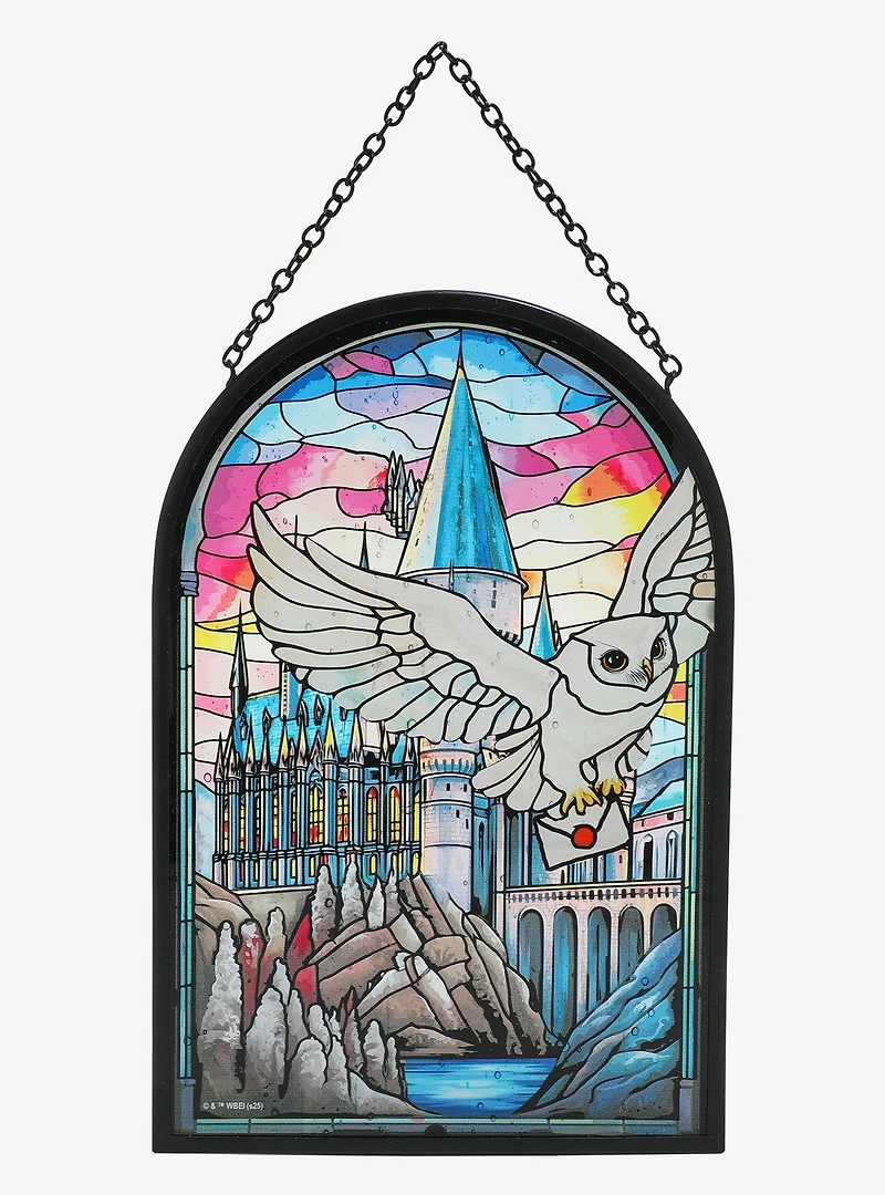 Harry Potter Hedwig Hogwarts Castle Stained Glass Wall Art — BoxLunch Exclusive