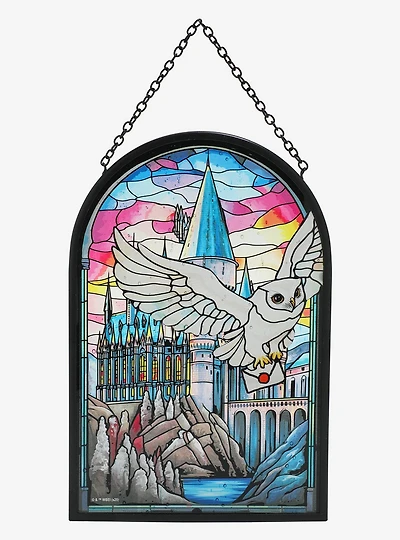Harry Potter Hedwig Hogwarts Castle Stained Glass Wall Art — BoxLunch Exclusive