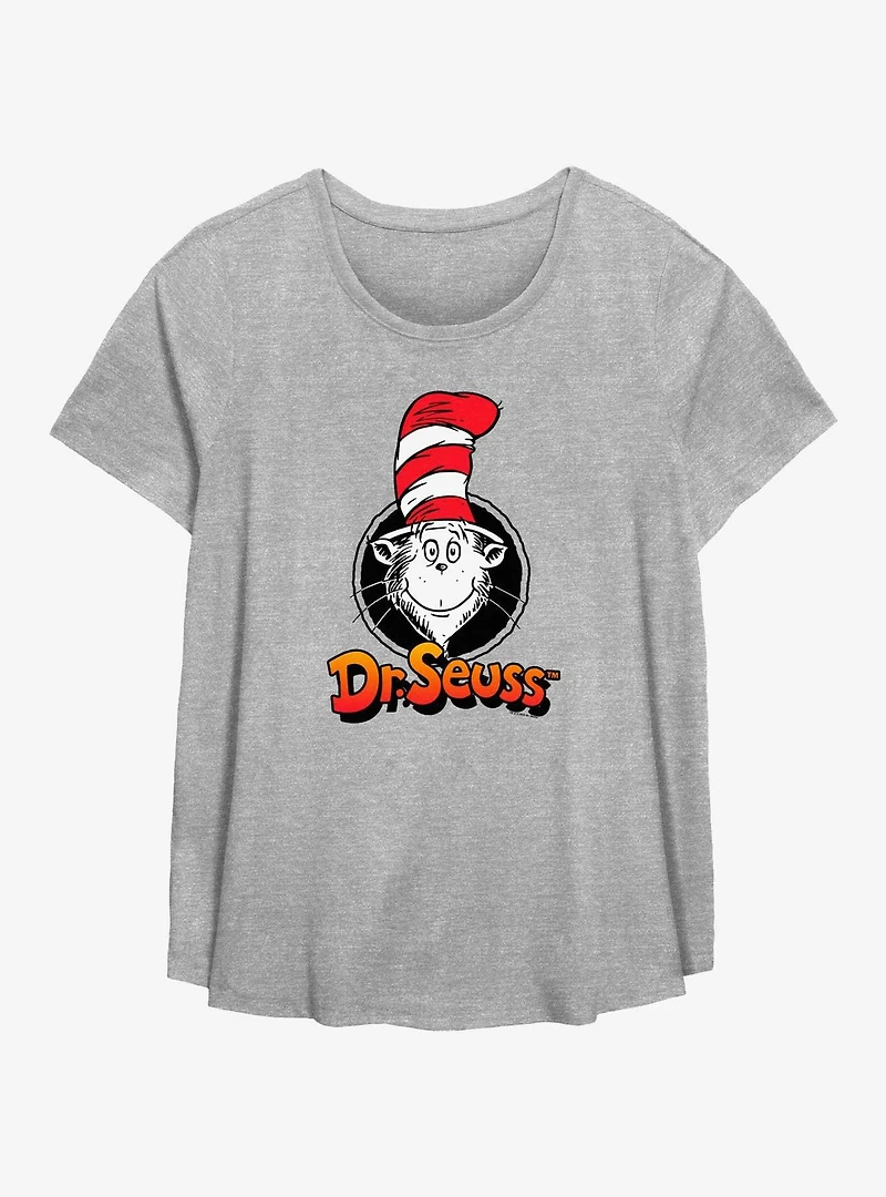 Dr. Seuss Cat Circle Womens T-Shirt Plus