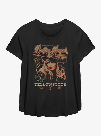 Yellowstone Beth Dutton Poster Womens T-Shirt Plus