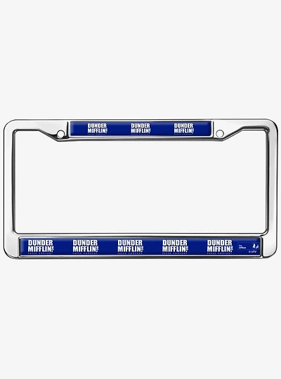 The Office Dunder Mifflin Logo Metal License Plate Frame