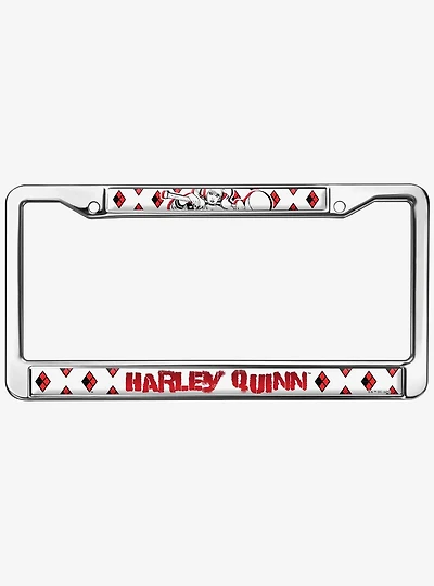 DC Comics Harley Quinn Diamonds Metal License Plate Frame