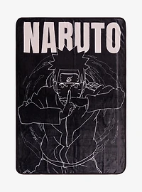 Naruto Shippuden Black and White Throw — BoxLunch Exclusive
