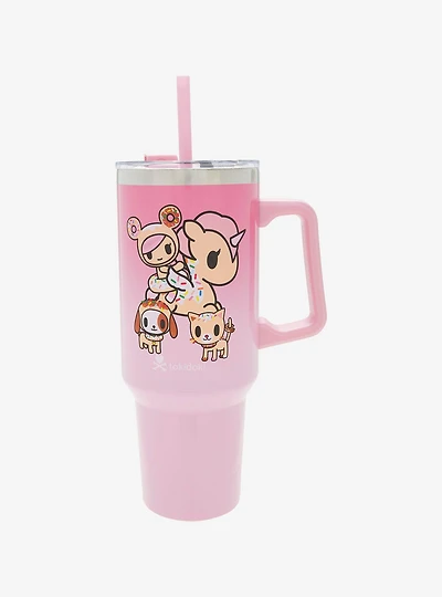 tokidoki Donutella & Friends Straw Tumbler with Handle