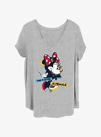 Disney Minnie Mouse Future Is Female Womens T-Shirt Plus