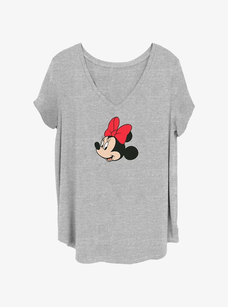 Disney Minnie Mouse Smile Pose Womens T-Shirt Plus