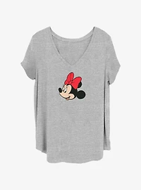 Disney Minnie Mouse Smile Pose Womens T-Shirt Plus