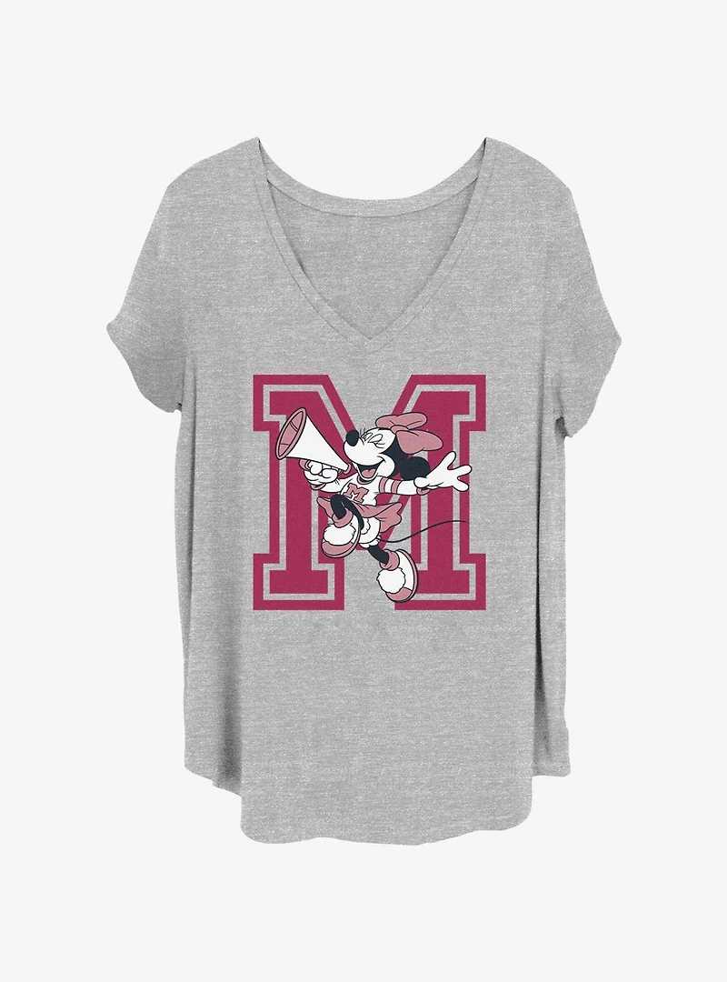 Disney Minnie Mouse Big M Megaphone Womens T-Shirt Plus