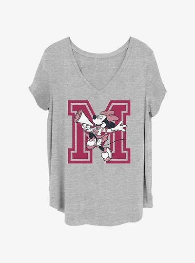 Disney Minnie Mouse Big M Megaphone Womens T-Shirt Plus