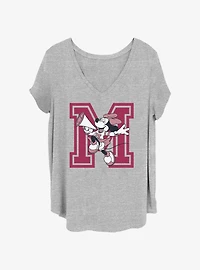 Disney Minnie Mouse Big M Megaphone Womens T-Shirt Plus