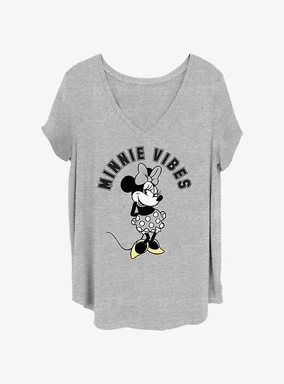 Disney Minnie Mouse Vibes Womens T-Shirt Plus