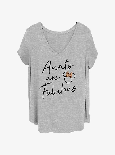 Disney Minnie Mouse Fab Aunt Womens T-Shirt Plus