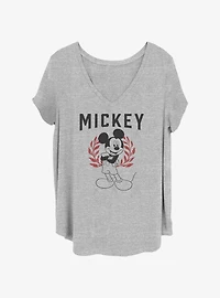 Disney Mickey Mouse Collegiate Womens T-Shirt Plus