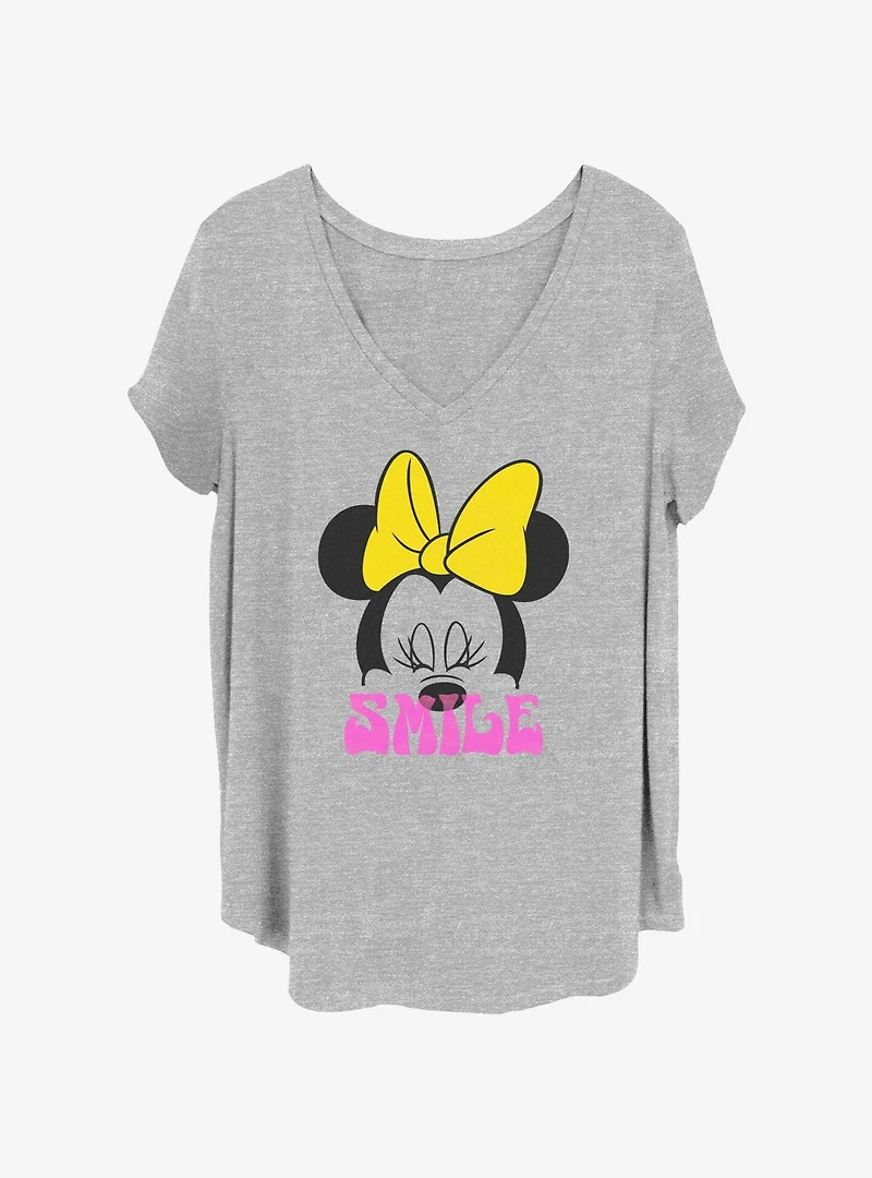 Disney Minnie Mouse Smile Womens T-Shirt Plus