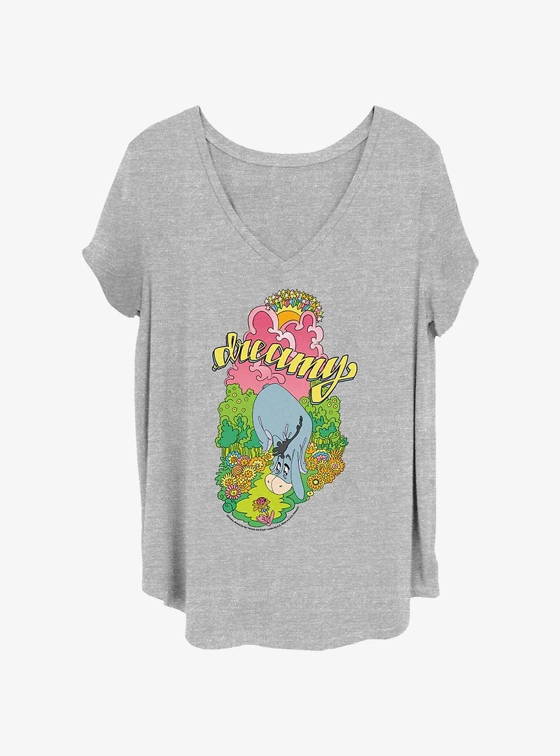 Disney Winnie The Pooh Groovy Eeyore Womens T-Shirt Plus