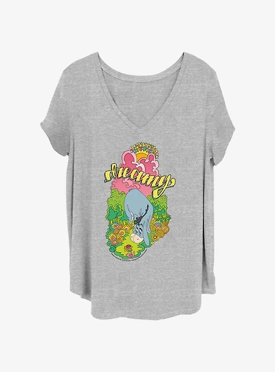 Disney Winnie The Pooh Groovy Eeyore Womens T-Shirt Plus