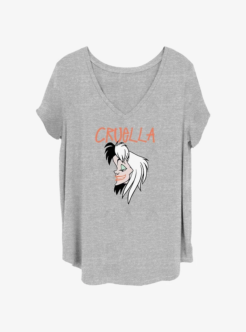 Disney 101 Dalmatians Cruella Womens T-Shirt Plus