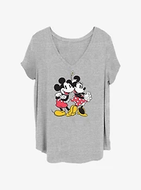 Disney Mickey Mouse Golden Couple Womens T-Shirt Plus