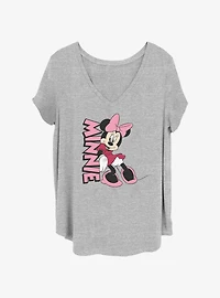Disney Minnie Mouse Lean Pose Womens T-Shirt Plus