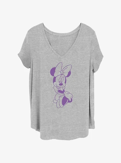 Disney Minnie Mouse Proper Sit Womens T-Shirt Plus