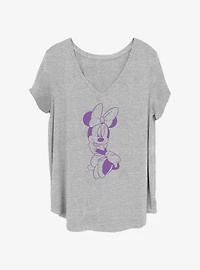 Disney Minnie Mouse Proper Sit Womens T-Shirt Plus