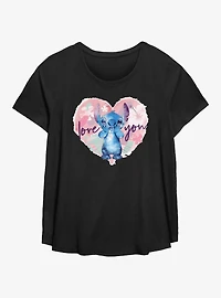 Disney Lilo & Stitch Love You Womens T-Shirt Plus