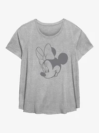 Disney Minnie Mouse Coy Pack Womens T-Shirt Plus