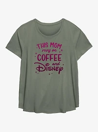 Disney This Mom Runs On Coffee And Womens T-Shirt Plus