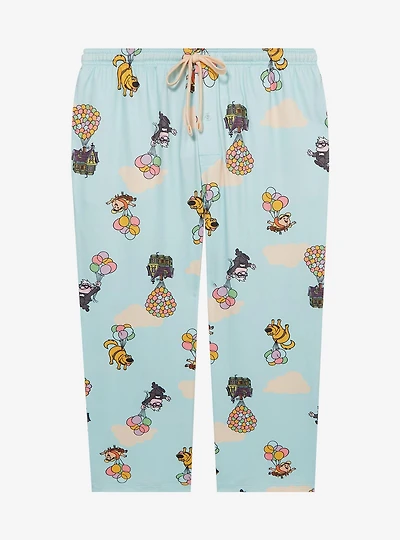 Disney Pixar Up Characters & Balloons Allover Print Women's Plus Sleep Pants - BoxLunch Exclusive