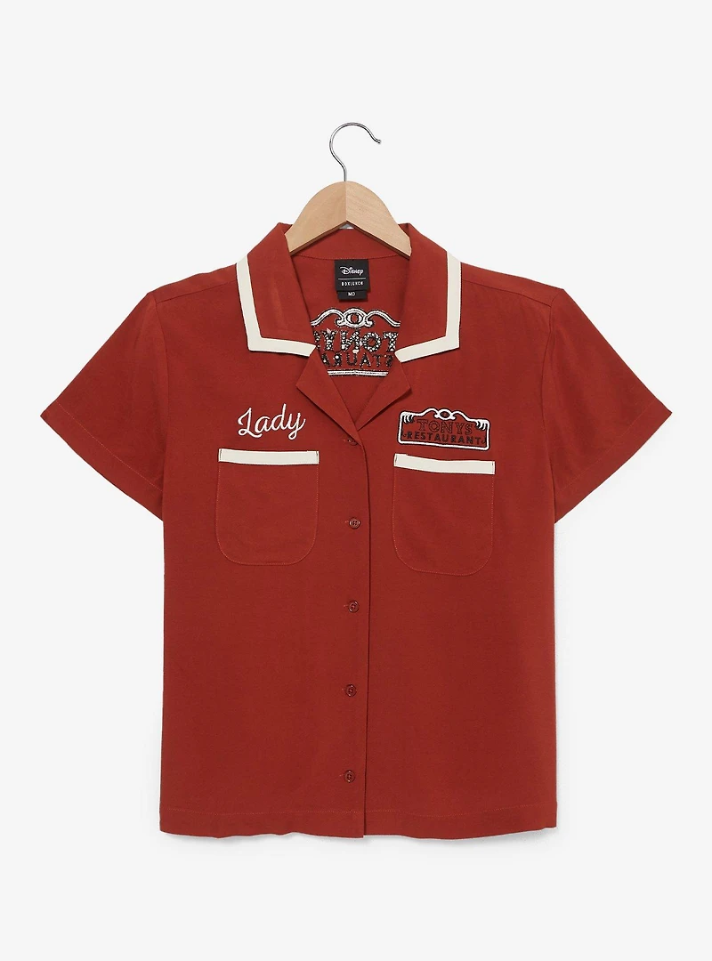 Disney Lady and the Tramp Tony's Restaurant Women's Woven Button-Up — BoxLunch Exclusive