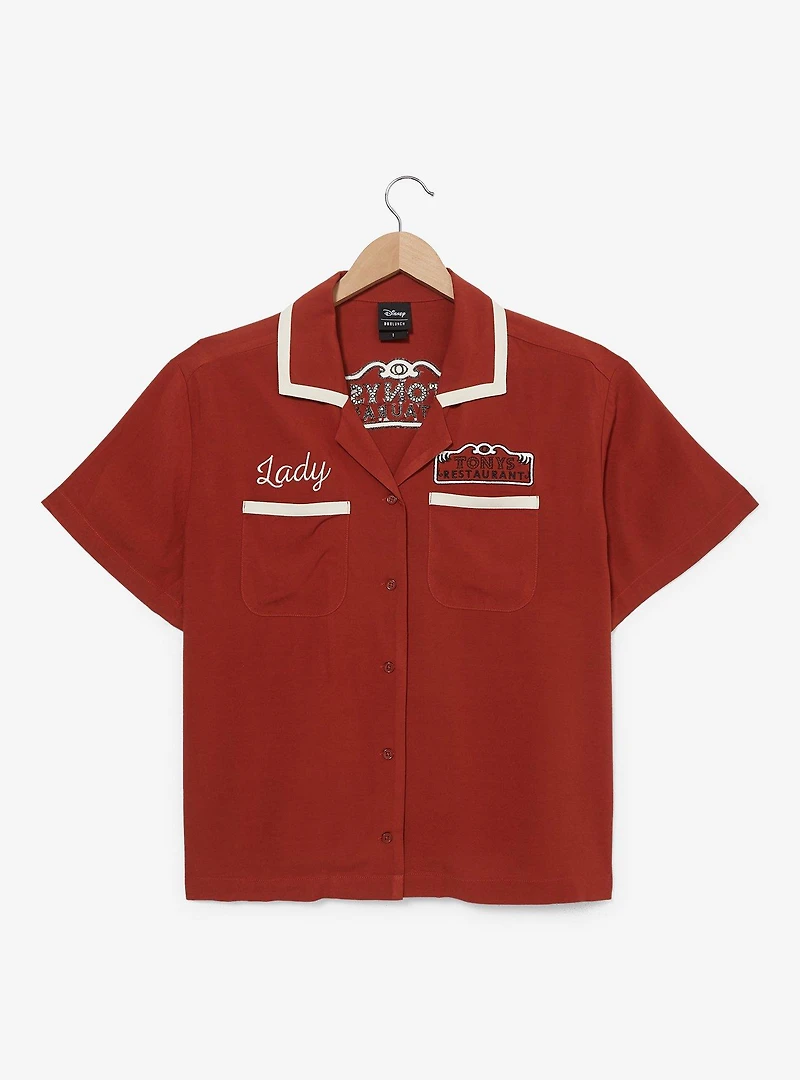 Disney Lady and the Tramp Tony's Restaurant Women's Plus Woven Button-Up — BoxLunch Exclusive
