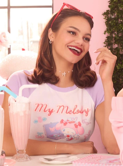 Sanrio My Melody Diner Record Player Women's Baby Tee — BoxLunch Exclusive