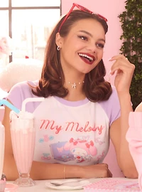 Sanrio My Melody Diner Record Player Women's Baby Tee — BoxLunch Exclusive